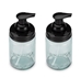 Jarmazing Products Vintage Blue Glass Mason Jar Foaming Dispenser – Two-Pack - jp-16-foam-blk-2pk