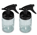 Jarmazing Products Vintage Blue Glass Mason Jar Sprayer - Two-Pack - Black - jp-16-spray-blk-2pk