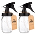 Mason Jar Sprayer – Black – With 16 Ounce Ball Mason Jar – 2 Pack - mj-spray-blk-16-2pk